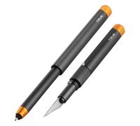 Set Penna e Coltello True Utility in Acciaio Inossidabile, Nero, 80 mm - Include Cacciavite Micro-bit e Accessori