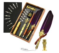 Set penna e inchiostro, penna antica con | inchiostro, penna a immersione, ceralacca, timbro, strumento per buste, miglior set regalo per scrivere, disegnare, firmare