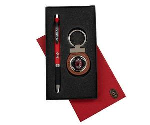 SET PENNA E PORTACHIAVI LOGO CON SCATOLA UFFICIALE A.C. MILAN