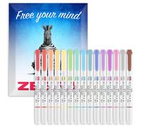 SET PENNARELLI EVIDENZIATORI ZEBRA MILDLINER DOPPIA PUNTA LARGA E FINE 15 COLORI