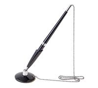 Set penne a con catena e supporto da scrivania per uso aziendale Elegante penna da scrivania con catena a sicurezza Bancone aziendale