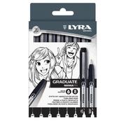 Lyra Germany Penna fineliner CF8 Graduate Manga 8 pezzi