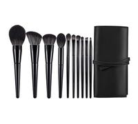 Set Pennelli Make Up Trucco Pennelli For Il Trucco Set Di 10 For Ombretto Fondotinta, For Fard Borsa For Viaggio Professionali(Black)