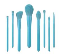 Set Pennelli Make Up Trucco Set Di Pennelli For Il Trucco Da 8 Pezzi For Occhi E Viso, For Contorno Con Setole Morbide Manico In Legno Viaggio Professionali(Blue)