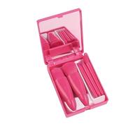 Set Pennelli Make Up Trucco Set Di Pennelli For Il Trucco For Tutto In Uno Da 5 Pezzi, Facile Trasportare Viaggio Professionali(Rot)