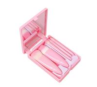 Set Pennelli Make Up Trucco Set Di Pennelli For Il Trucco For Tutto In Uno Da 5 Pezzi, Facile Trasportare Viaggio Professionali(Pink)
