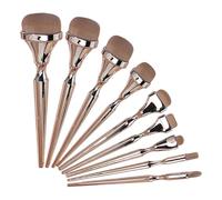 Set Pennelli per Ombretti 9 Pezzi in Carbonella Morbidi Riutilizzabili | Pennelli a Carboncino per Disegno per Studenti Artisti Makeup Sposa Salone Casa Festività Regalo