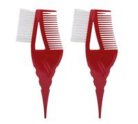 Set Pennelli per Tintura, Spazzola per Tinture per Capelli 2 Pezzi Spazzola per Tinture per Capelli a Doppia Faccia Portatile con Setole Dure Pennello per Tingere i Capelli con Pettine DIY per Salone
