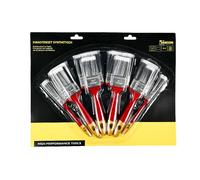 SET PENNELLI PIATTI 10 PZ LEGGERI PITTURA DIPINGERE VERNICE METALLO LEGNO MURO