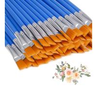 Set Pennelli Pittura, 60 Pezzi Pennelli Acquerello, 7mm Pennellis Per Dipingere Bambini, Pennellis Per Dipingere Acrilico, Bambini Paint Brush Set, per Artisti, Adulti e Bambinis (Blu)