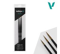 Set Pennelli Pro Modellare - Definizione Set 0-1-2 VALLEJO b01991 Modellino Cha