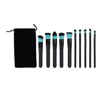 Set Pennelli Trucco 10 Pezzi Diverse Forme Pennelli Morbidi Pennelli Cosmetici Per Polvere Ombretti Blush Evidenziatori Fibra Artificiale Nera Professionale Uso Quotidiano