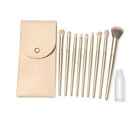Set Pennelli Trucco in Fibra, Manico, 鎏金岁月 9 pennelli+kit | Detergente incluso, Pennelli per Contouring, Sfumature, Per Appassionati