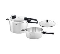 Set pentola a pressione Fissler Vitavit Premium 8 L + 4 L più coperchio in...