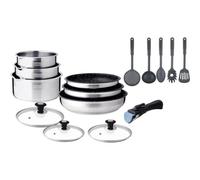 Set Pentole Acciaio Inox 16-26 cm Manico Rimovibile Rivestimento Antiaderente