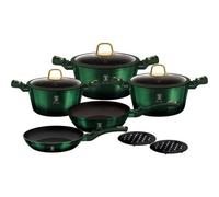 Set Pentole Berlinger Haus METALLIC EMERALD BH-6065 alluminio forgiato verde 10 pezzi