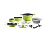 SET PENTOLE DA CAMPEGGIO BRUNNER "JUNIPER NG 8+1 Ø 24" IN ALLUMINIO ANTIADERENTE