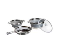 Brunner - Volcano Pasta al Volo Fold-Away - Set di pentole Ø 24 cm grigio