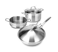 Set pentole e Padelle Cucina in acciaio inox Pentole set di pentole Collection padelle e for la salsa Soup per Uso Cucina