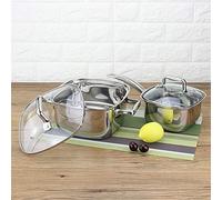 Set pentole e Padelle Cucina professionale Pentole Set for tutte le stufe compreso cucine a induzione per Uso Cucina(16+20cm)