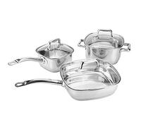 Set pentole e Padelle Cucina professionale Pentole Set for tutte le stufe compreso cucine a induzione per Uso Cucina(16+20+24cm)