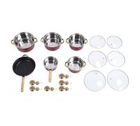 Set Pentole in Acciaio Inox 18/10, Padelle Spesse Multifunzione con Manici Removibili - Per Induzione, Antiaderente, Set Completo con Scolapasta Incorporato