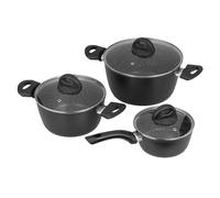 Jata Hogar Batteria da Cucina, Alluminio Forgiato, Nero, 24 cm