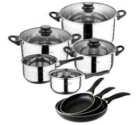 Set Pentole San Ignacio Cune 8 Pezzi + 3 Padelle In Alluminio Stampato