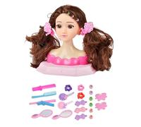 Set Per Acconciature Per Trucco Con Testa Di Bambola - Fai Finta Di Giocare Con Il Giocattolo | Ďi Gioco Ṕer La Pratica Della Toelettatura Creativa, Testa Đi Bambola P̀er Lo Styling Cosmetico