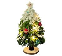 Set per albero di Natale - 11,81 x 11,81 x 1,97 pollici, confezione di materiali fatti a mano, decorazione natalizia, asta di torsione, albero per camera da letto, libreria, scrivanie