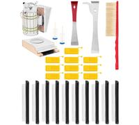 Set per apicoltura - 26 pezzi - Affumicatore - Leva - Gabbietta per ape regina - Trappola beetle blaster - Spazzola | Wiesenfield