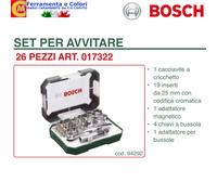 Set Per Avvitare BOSCH Portabit Universale 26 PEZZI RAINBOW EVO 017322 Utensili