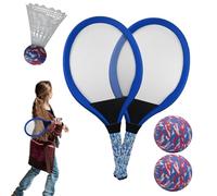 Set per bambini da tennis Badminton - Lightweight EVA Safe Flexible Design | 1 Pair Educational Outdoor Sport Game With Shuttlecock Tennis Balls | Perfect For Kindergarten Primary School Children