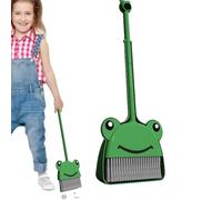 Set per bambini piccoli broom Dustpan | Green Frog Cleaning Set for