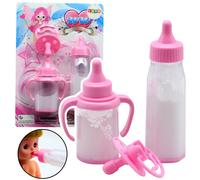 Set per bambole con latte scomparso e succhietto
