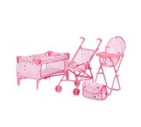 Set Per Bambole Trixy Stars Passeggino, Culla e Seggiolone