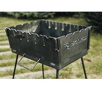 Set per barbecue pieghevole, mangal, Schaschlik, per 6 spiedini, mangal, in acciaio da 3 mm, griglia per barbecue in viaggio