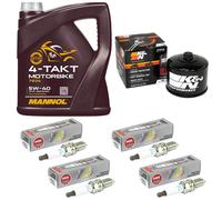 Set per BMW K 1300 R S GT K1300 09-15 Ispezione Olio 4L Filtro Olio Candela