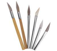 Set per brunitura in agata con coltello, strumenti per lucidatura artigianale intaglio di metalli preziosi con manico in ferro di bambù, brunitori in agata per lucidatura di superfici in oro