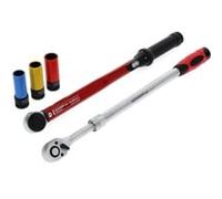 set per cambio ruote rosso, 5 pezzi, Chiave dinamometrica Nero/Rosso