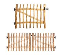 Set per cancello da giardino, nocciolo, 120 misure, 80-300 cm di larghezza, 80-150 cm di altezza, distanza tra i listelli di 3-5 o 7-9 cm, larghezza: 80 cm, altezza: 100 cm, 7-9 cm