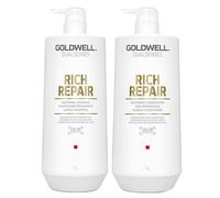 Set Per Capelli Danneggiati GOLDWELL DS Rich Repair Shampoo + Conditioner 1000ml