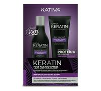 Set per Capelli Piastra Chimica Kativa Keratin Express Post Alisado Lote 2 Pe
