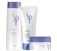 Set Per Capelli Secchi Idratante WELLA Hydrate Shampoo 250ml + Balsamo + Mask