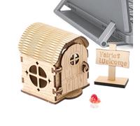 Set Per Casa In Miniatura - Set Costruttivo in Legno per Modellismo | Kit per Giardino delle Fate Esterno,per Feste Compleanni Davanzali Scrivanie Bambine Figli Ragazzi