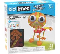 Set Per Costruzioni Amici Del Safari, Kid K'NEX, Basic Fun, 85613, set per lavoretti per bambini con 21 pezzi, giocattoli educativi per bambini, giocattoli per costruzioni per bambini dai 3+ anni