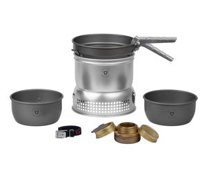 Set per cottura a spirito trangia trangiakök 27-7 ul / ha in tre pezzi con bruciatore set 9 grigio