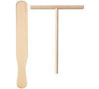 Set per crepes Teemando®, 2 pezzi: spatola per crepes e distributore in set in legno di faggio da 30 cm per pancake, frittelle, palatschinken