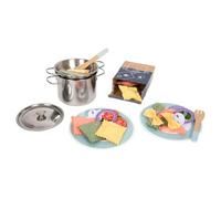 small foot Paste Chef Set for play kitchens, incl. pot, strainer, plates, utensi