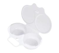 Set per cuocere le uova in camicia per microonde, a doppia camera con | Fornello in plastica leggera, utensile robusto con resistenza al calore, accessorio ideale per panini e ristoranti